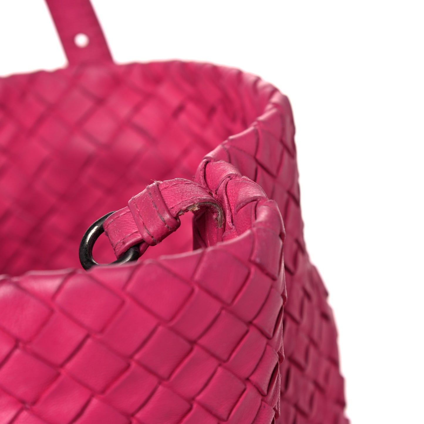 Nappa Intrecciato Large Seamless Tote Fuchsia