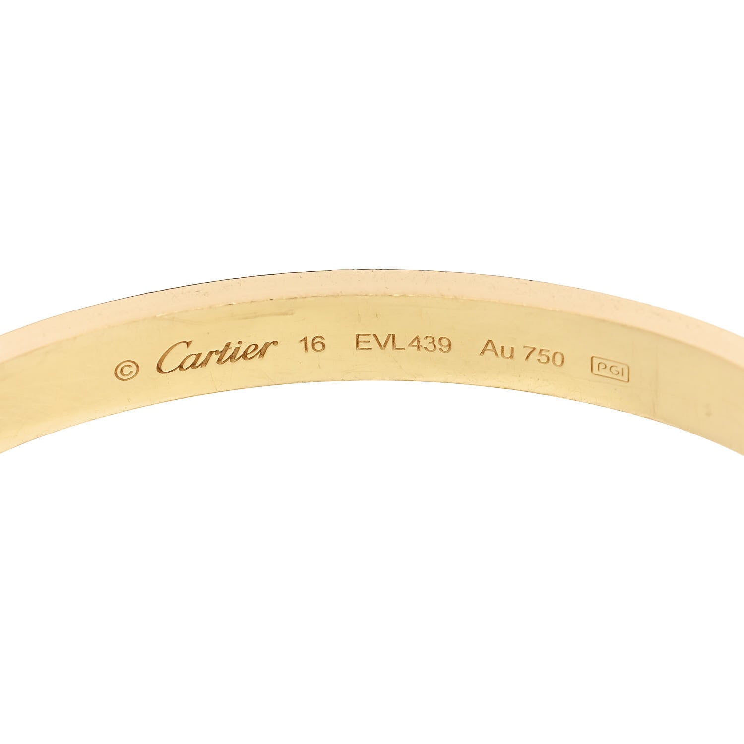 Cartier 18K Yellow Gold LOVE Bracelet 16 6 of 9