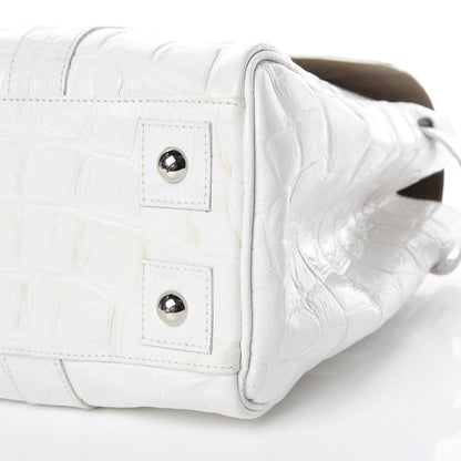 Mulberry Calfskin Crocodile Embossed Bayswater White 12 of 19