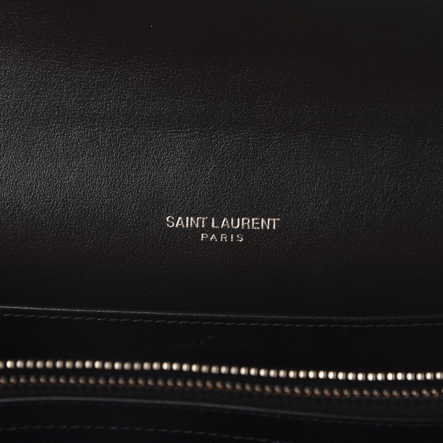 Saint Laurent Calfskin Crocodile Embossed Monogram Uptown Crossbody Black 6 of 10