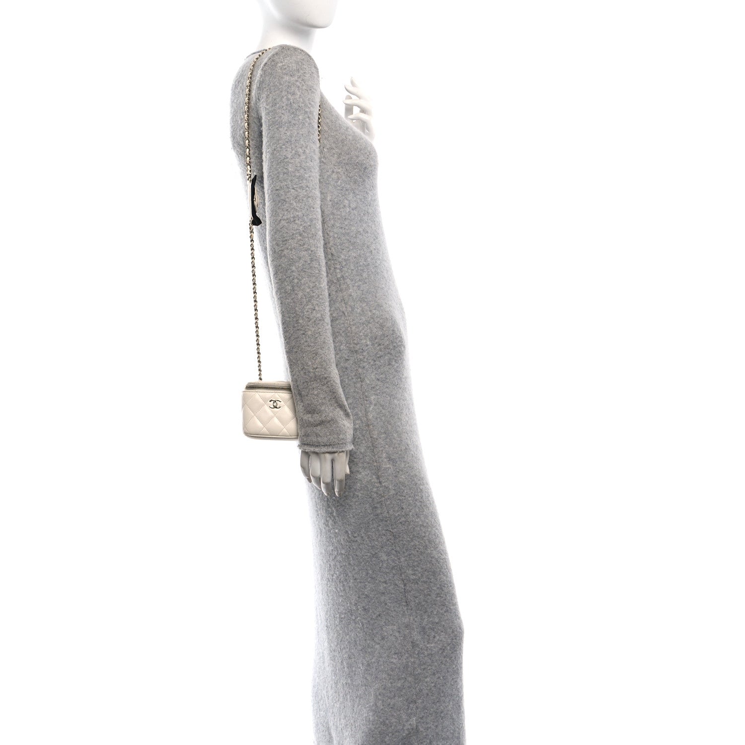 Chanel Lambskin Quilted My Chanel Lady Vanity Case With Chain White 2 of 13