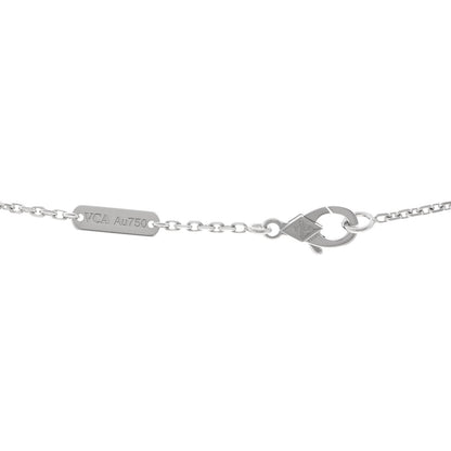 Van Cleef & Arpels 18K White Gold Guilloche Vintage Alhambra Pendant Necklace 4 of 5