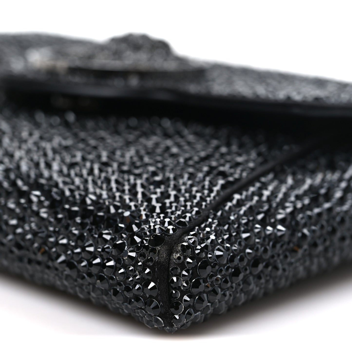 Crystal La Medusa Envelope Clutch Black