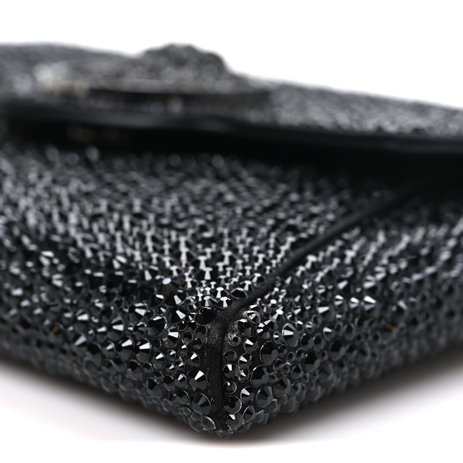 Versace Crystal La Medusa Envelope Clutch Black 9 of 10