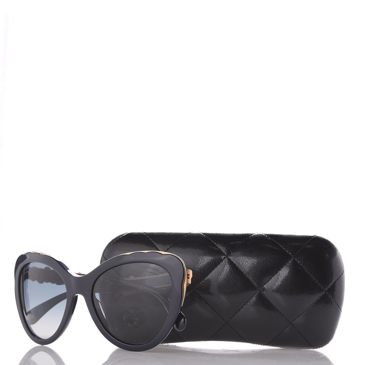 Polarized Bijou Cat Eye Sunglasses 5354 Navy