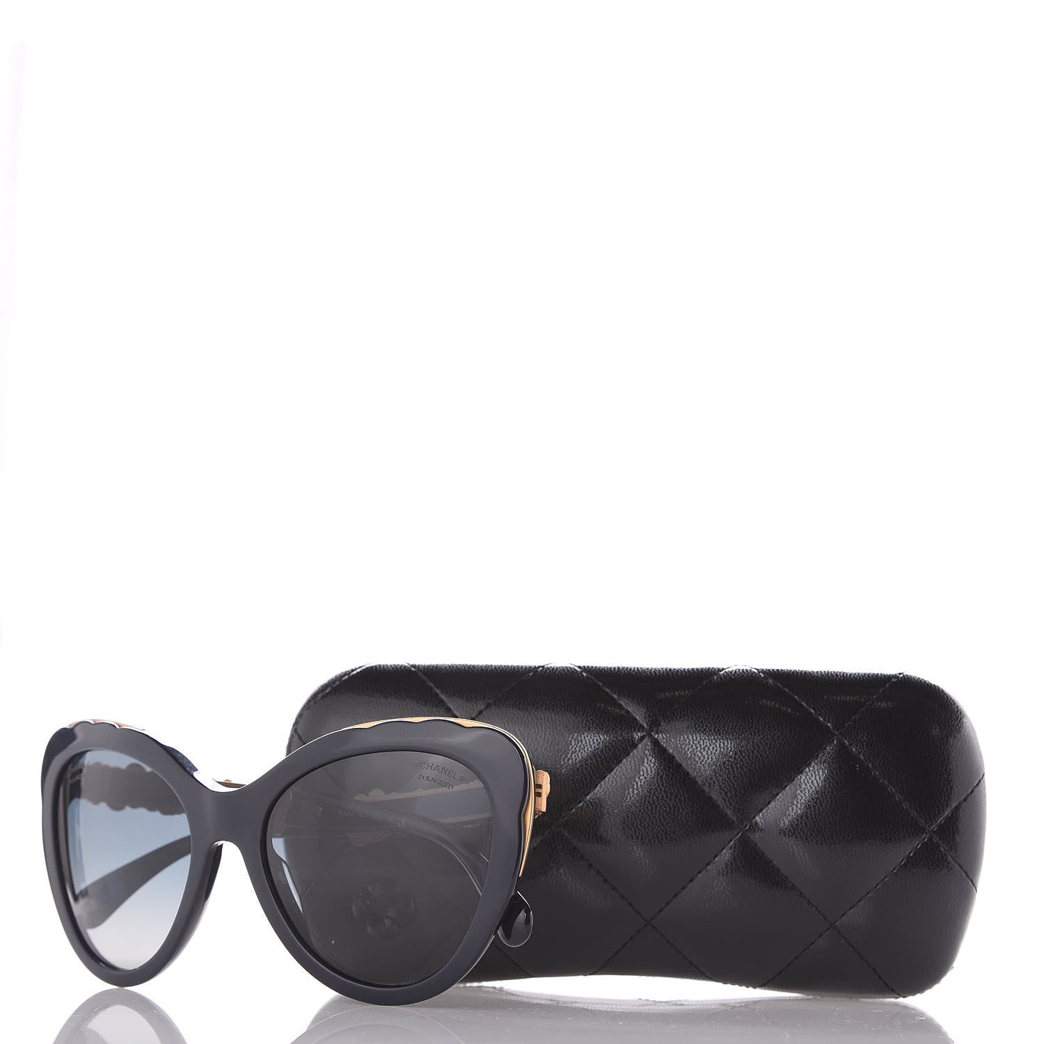 Chanel Polarized Bijou Cat Eye Sunglasses 5354 Navy 8 of 9