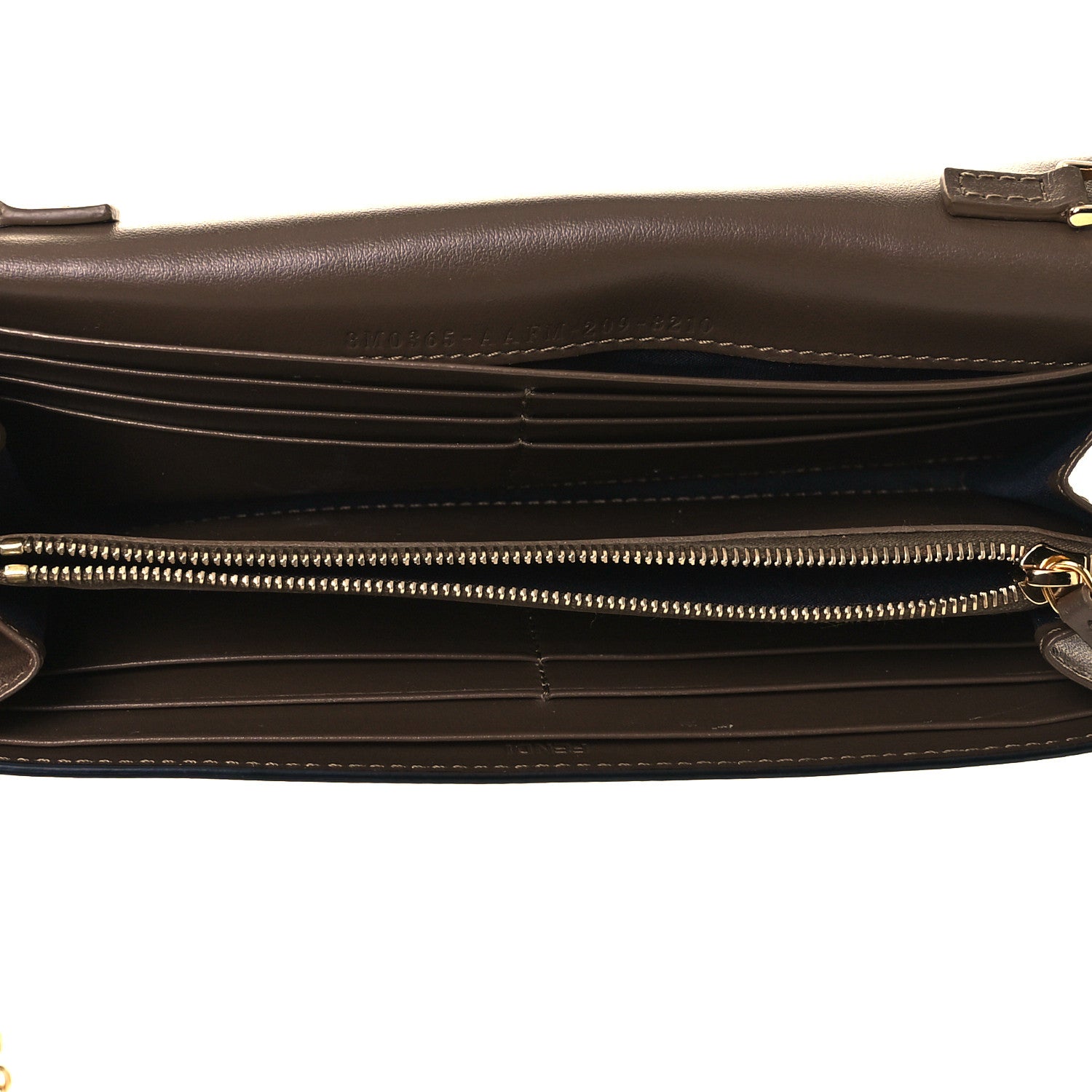 Fendi Vitello Soft F is Fendi Bi-Color FF 1974 Embossed Continental Envelope Wallet On Chain Maya Black 5 of 9