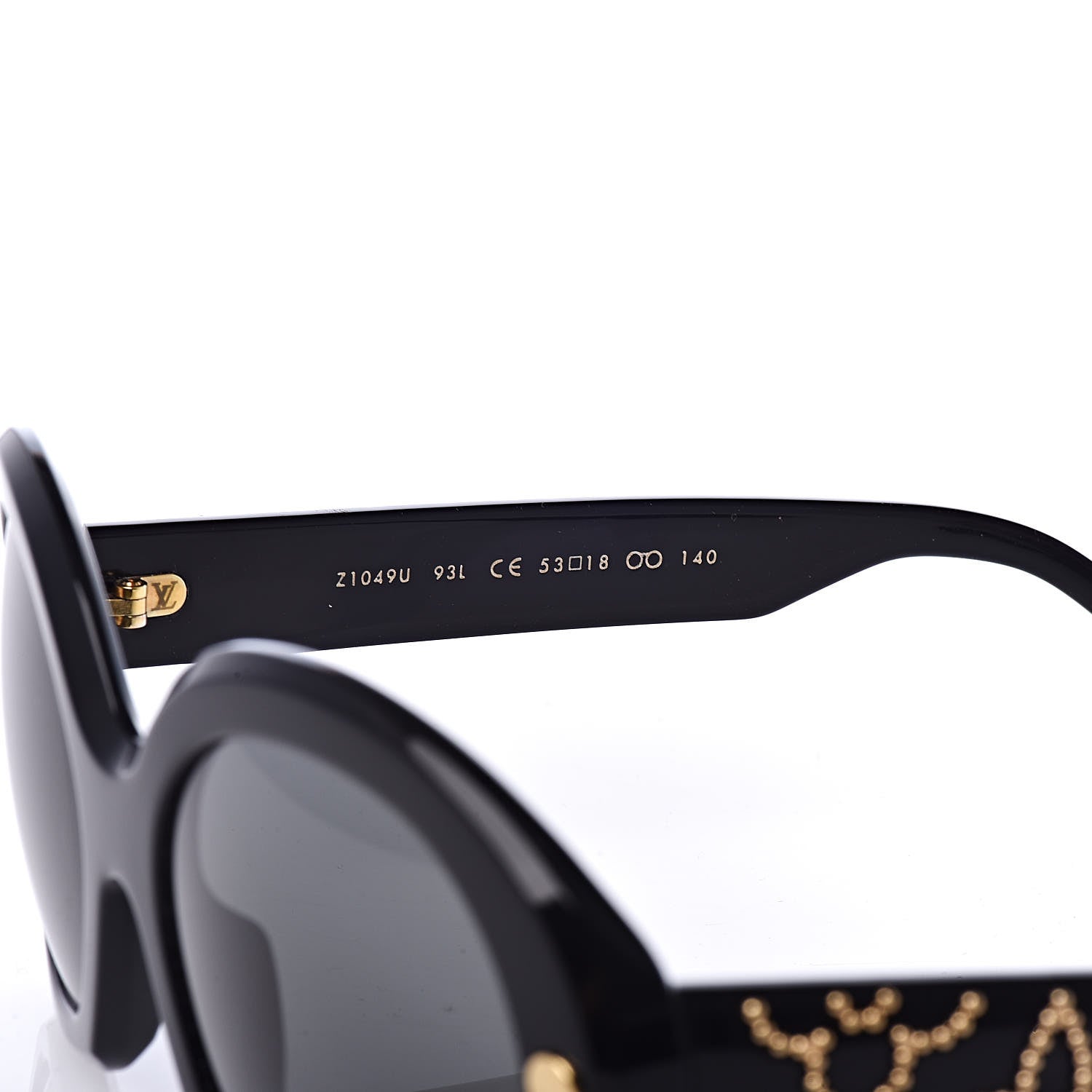 Louis Vuitton Studded La Piscine Sunglasses Z1049U Black 5 of 8