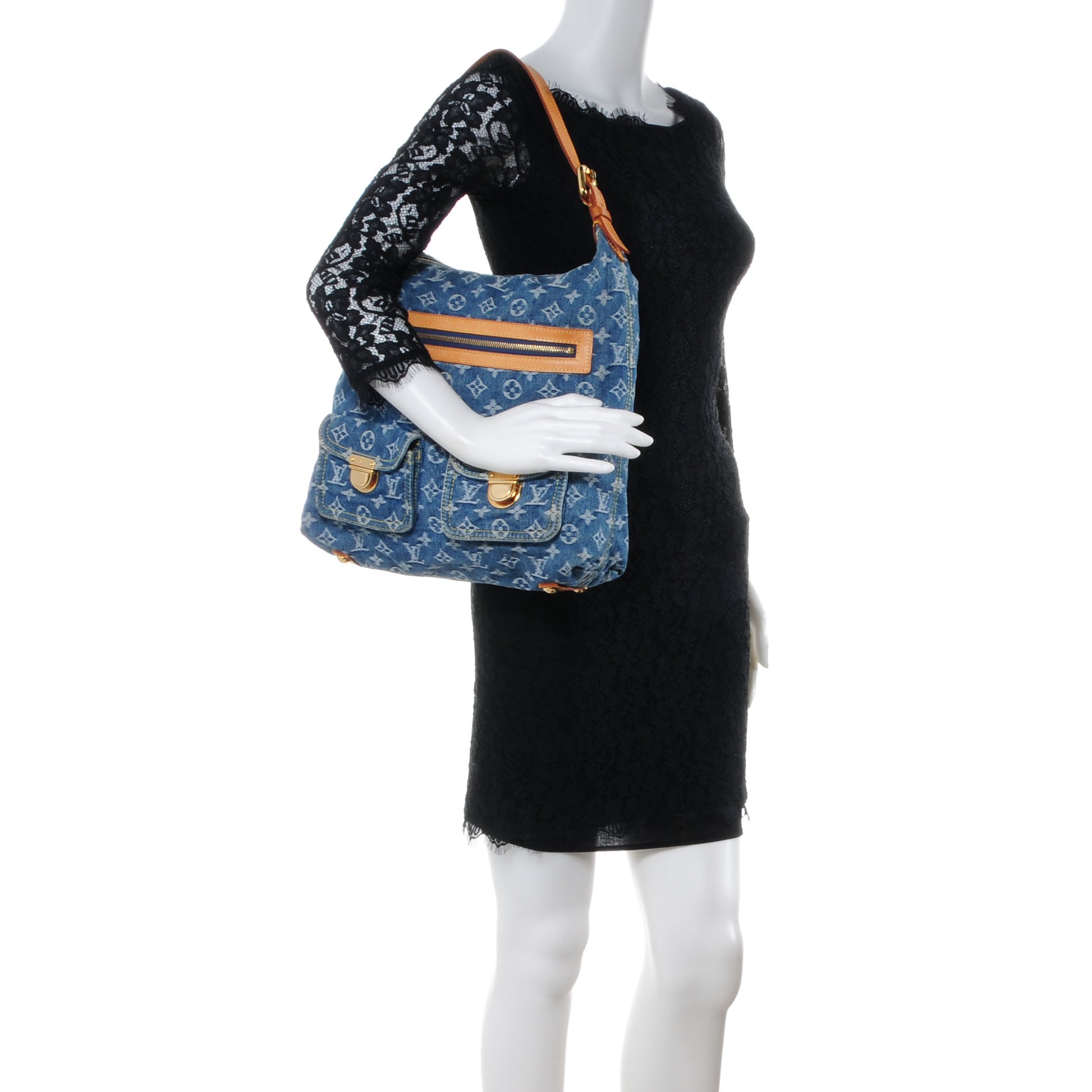 Louis Vuitton Denim Baggy GM Blue 2 of 8