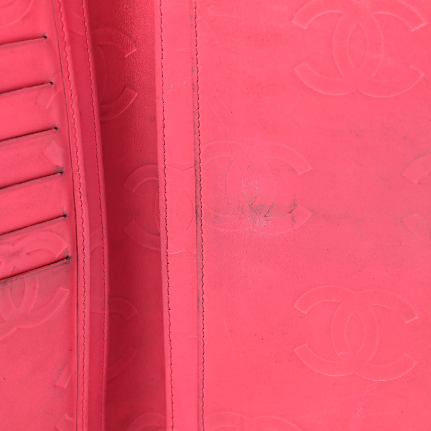 Calfskin Quilted Cambon Yen Wallet Black