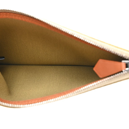 Hermes Military Toile Vache Hunter Herbag Zip Retourne 31 PM Poussiere Fauve 7 of 11