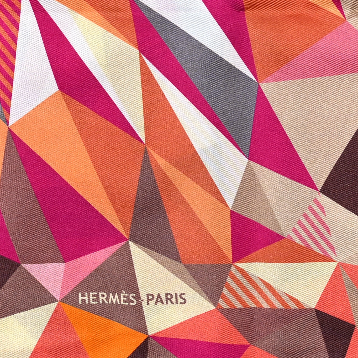 Hermes Silk Les Faceties De Pegase Scarf 90 Corail Fuchsia Orange 2 of 3