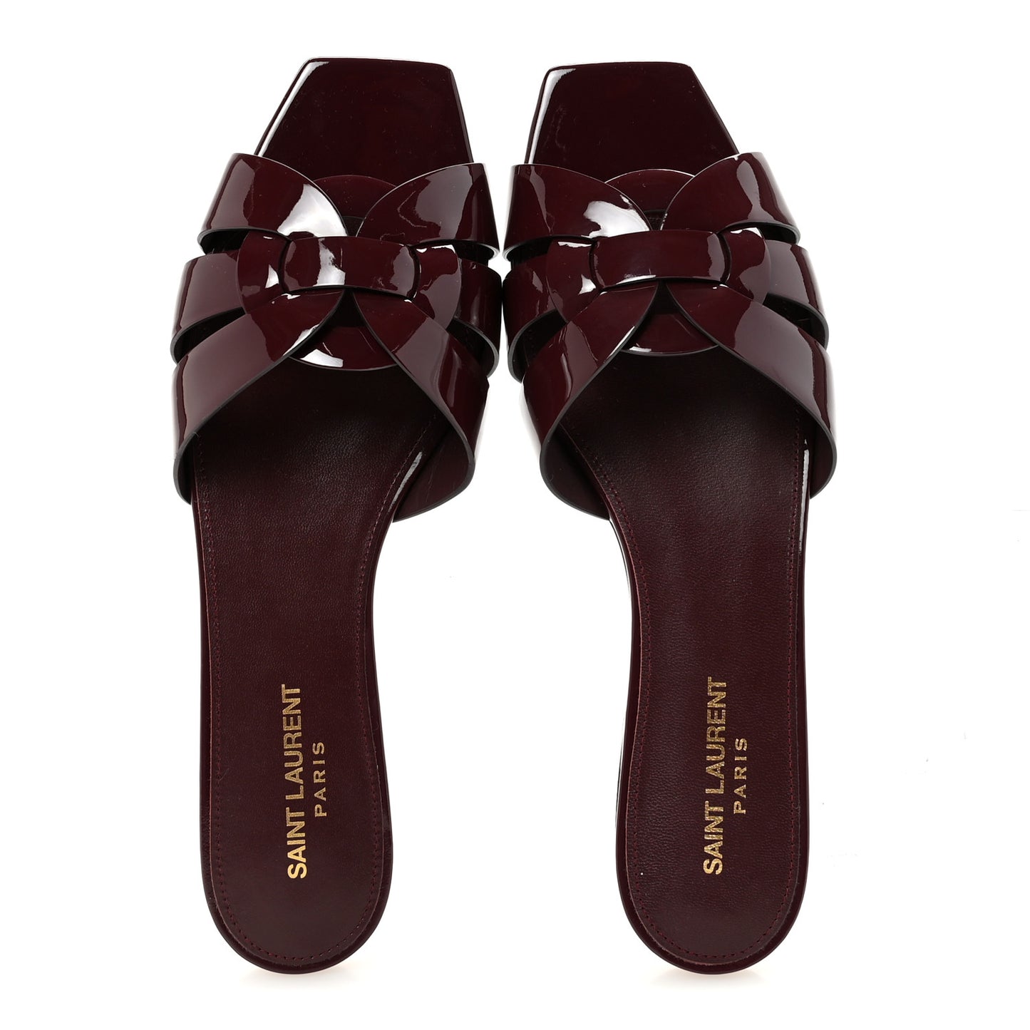 Patent Tribute 05 Slide Sandals 40 Burgundy
