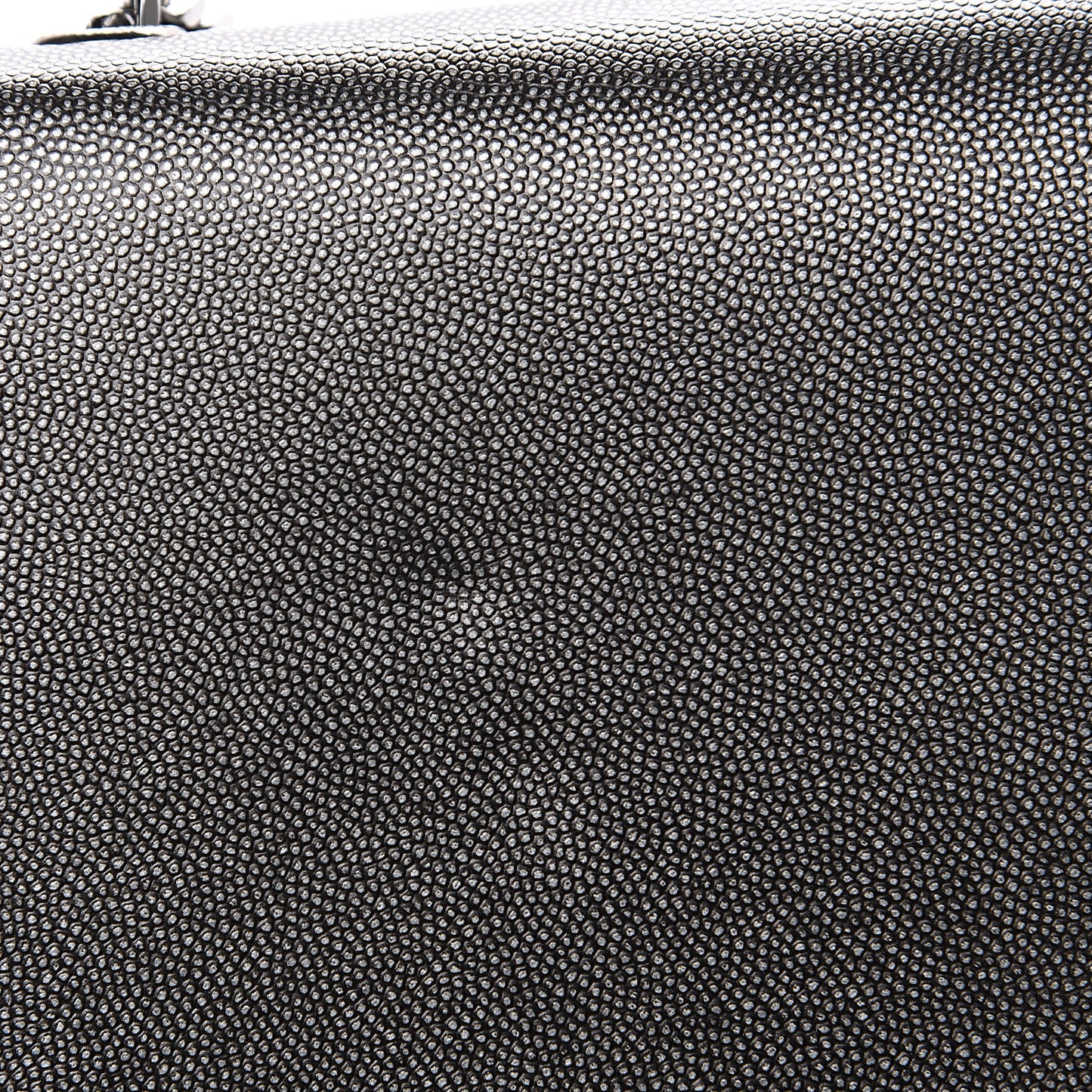 Metallic Grain De Poudre Medium Classic Monogram Kate Satchel Dark Lead