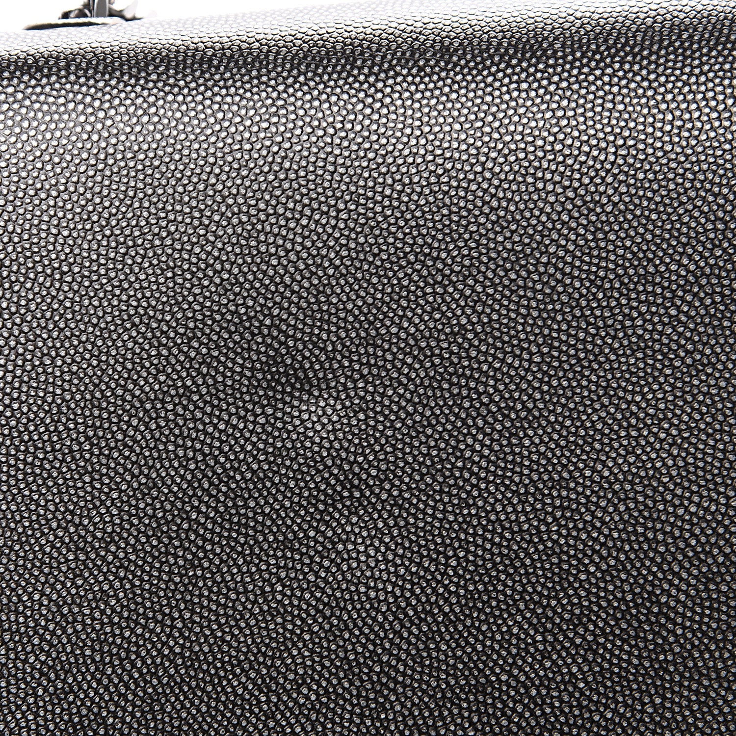 Saint Laurent Metallic Grain De Poudre Medium Classic Monogram Kate Satchel Dark Lead 10 of 10