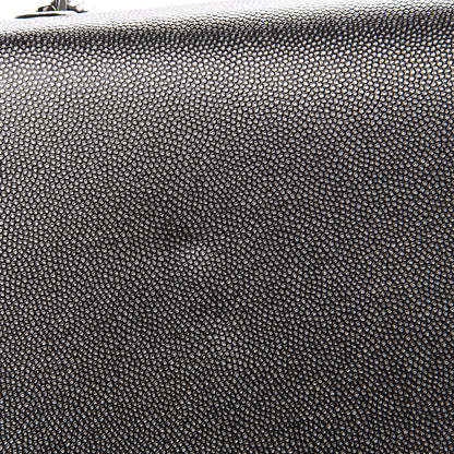 Saint Laurent Metallic Grain De Poudre Medium Classic Monogram Kate Satchel Dark Lead 10 of 10