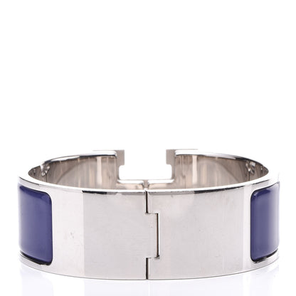 Hermes Enamel Wide Clic Clac H Bracelet S Iris 3 of 5