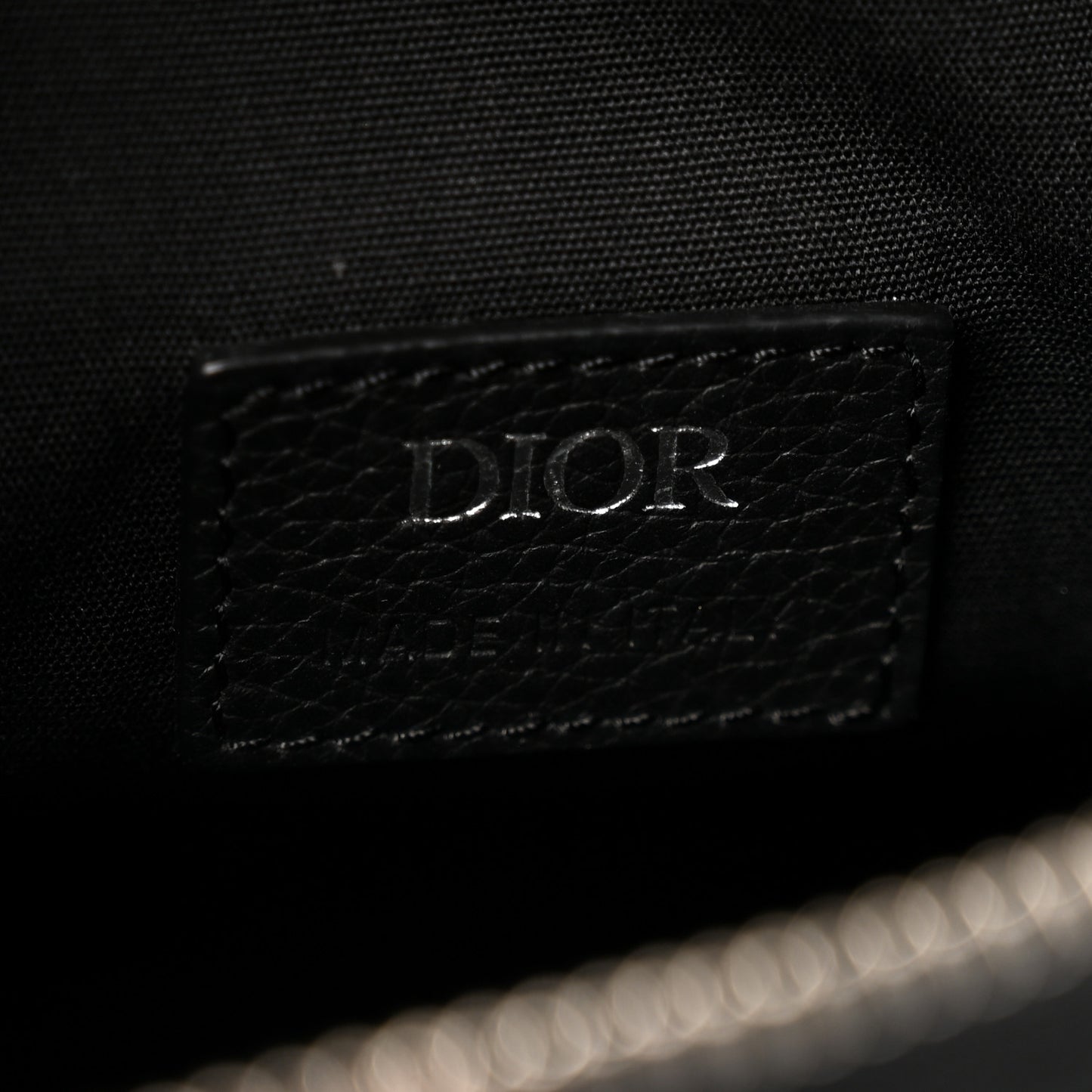 Grained Calfskin Kim Jones Saddle Bag Black
