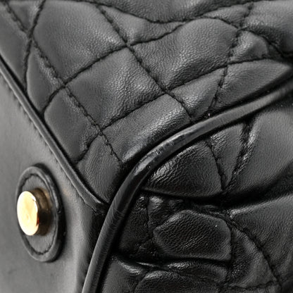 Christian Dior Lambskin Cannage Side Pocket Satchel Black 11 of 12