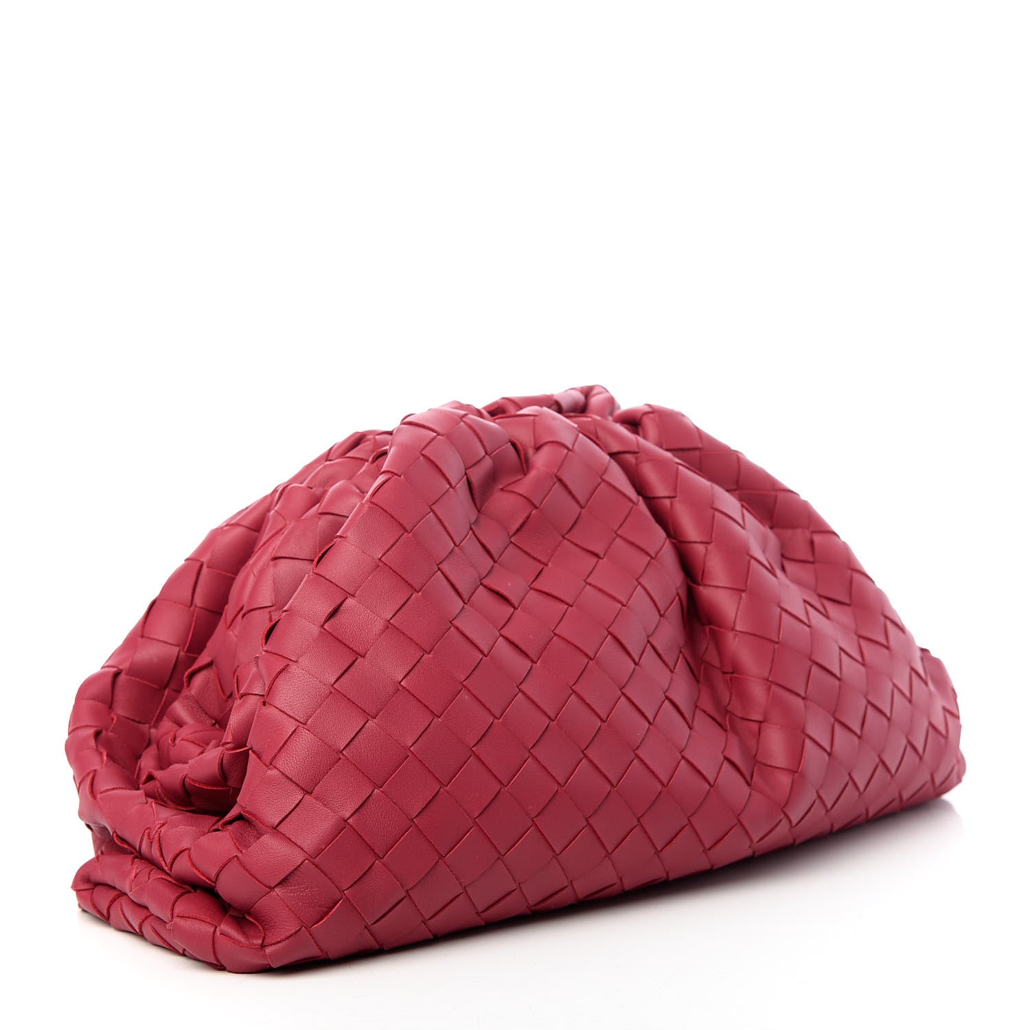 Bottega Veneta Nappa Maxi Intrecciato The Pouch Oversized Clutch Amaranto 3 of 7
