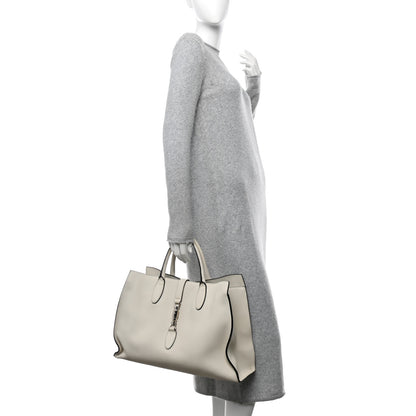 Gucci Soft Calfskin Medium Jackie Top Handle Bag Antique White 2 of 22
