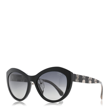 Chanel Acetate Lace Effect Sunglasses 5294 Black 1 of 8