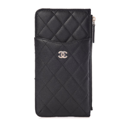 Chanel Caviar Quilted Classic Flat Wallet Pouch Black 1 of 8
