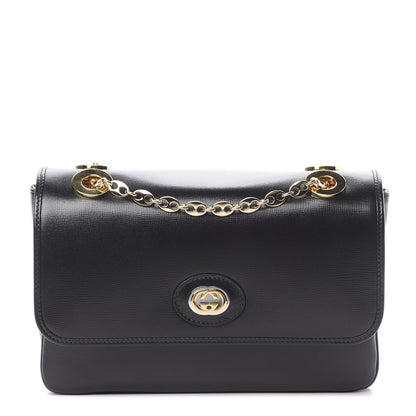 Gucci Azalea Calfskin Small Marina Chain Shoulder Bag Black 1 of 11