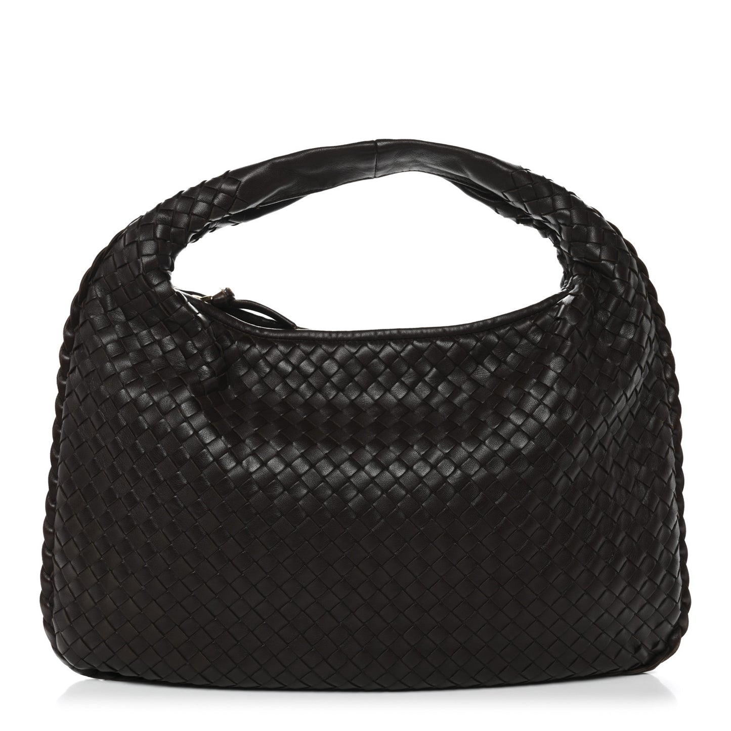 Nappa Intrecciato Medium Veneta Hobo Ebano