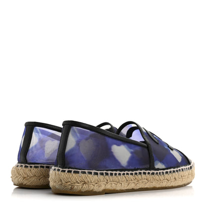 Chanel Mesh Grosgrain CC Espadrilles 37 Purple Black 5 of 9
