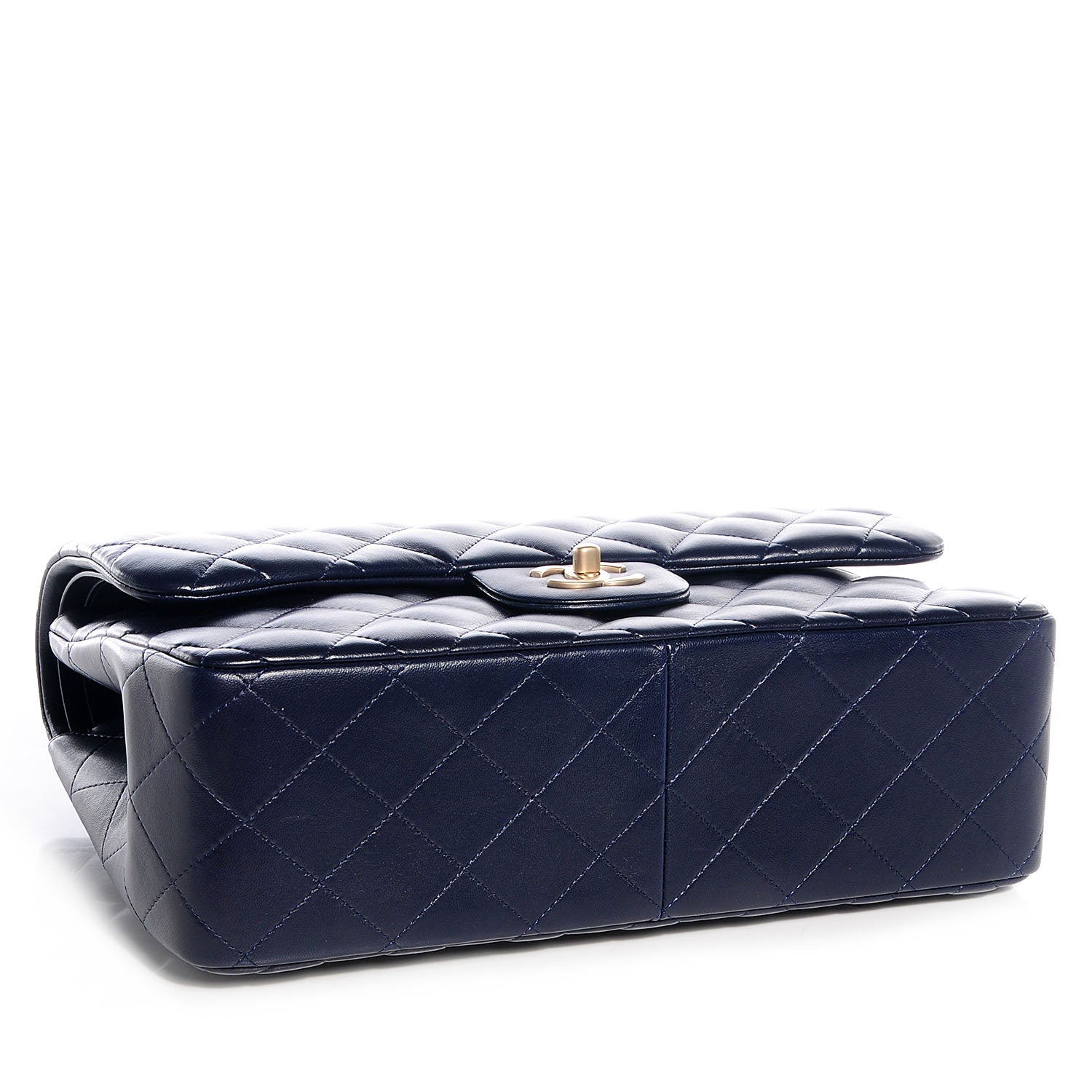 Chanel Lambskin Jumbo Double Flap Navy Blue 4 of 8