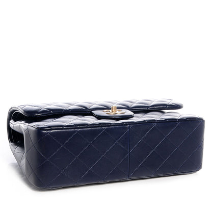 Chanel Lambskin Jumbo Double Flap Navy Blue 4 of 8