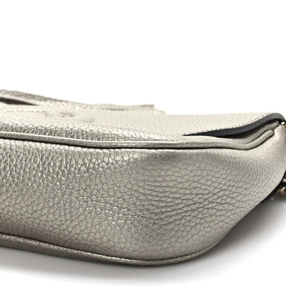 Gucci Metallic Pebbled Calfskin Medium Soho Flap Crossbody Golden Beige 9 of 9