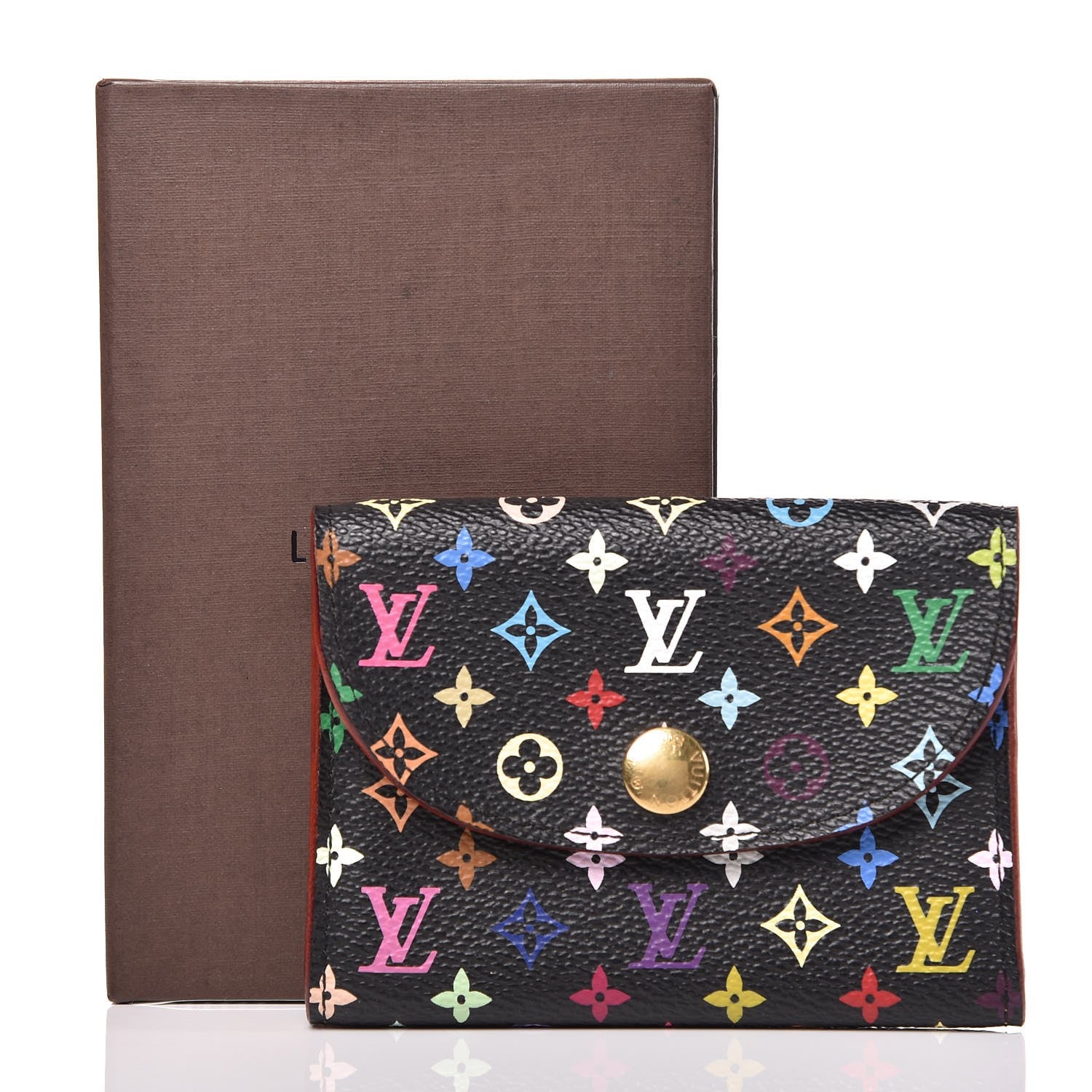 Louis Vuitton Monogram Multicolor Business Card Holder Black Grenade 8 of 8