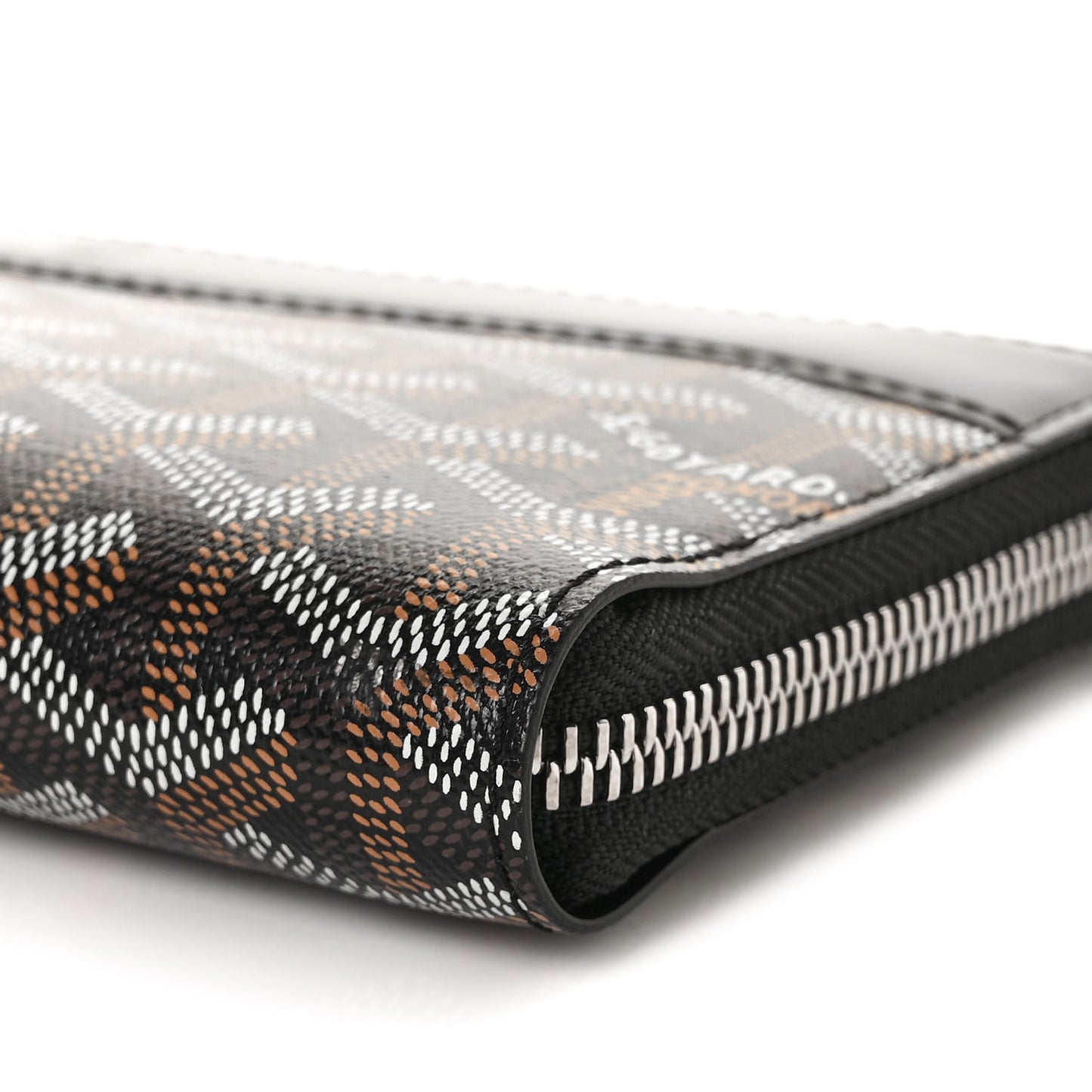 Goyardine Matignon Zip Around GM Wallet Black