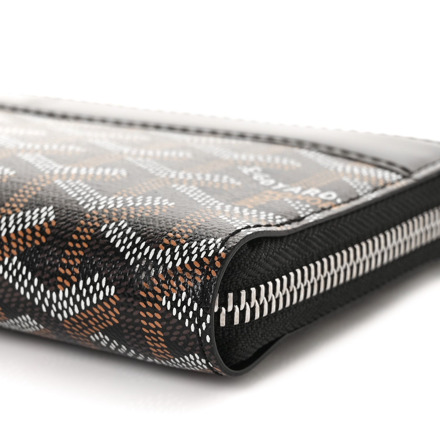 Goyard Goyardine Matignon Zip Around GM Wallet Black 8 of 9