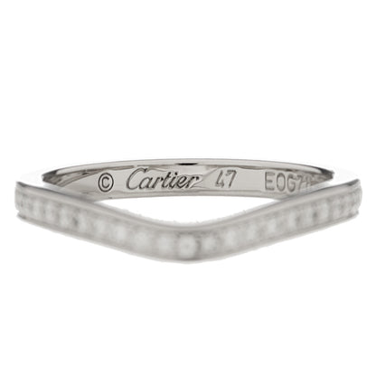 Cartier Platinum Diamond Ballerine Wedding Band Ring 47 4 4 of 6
