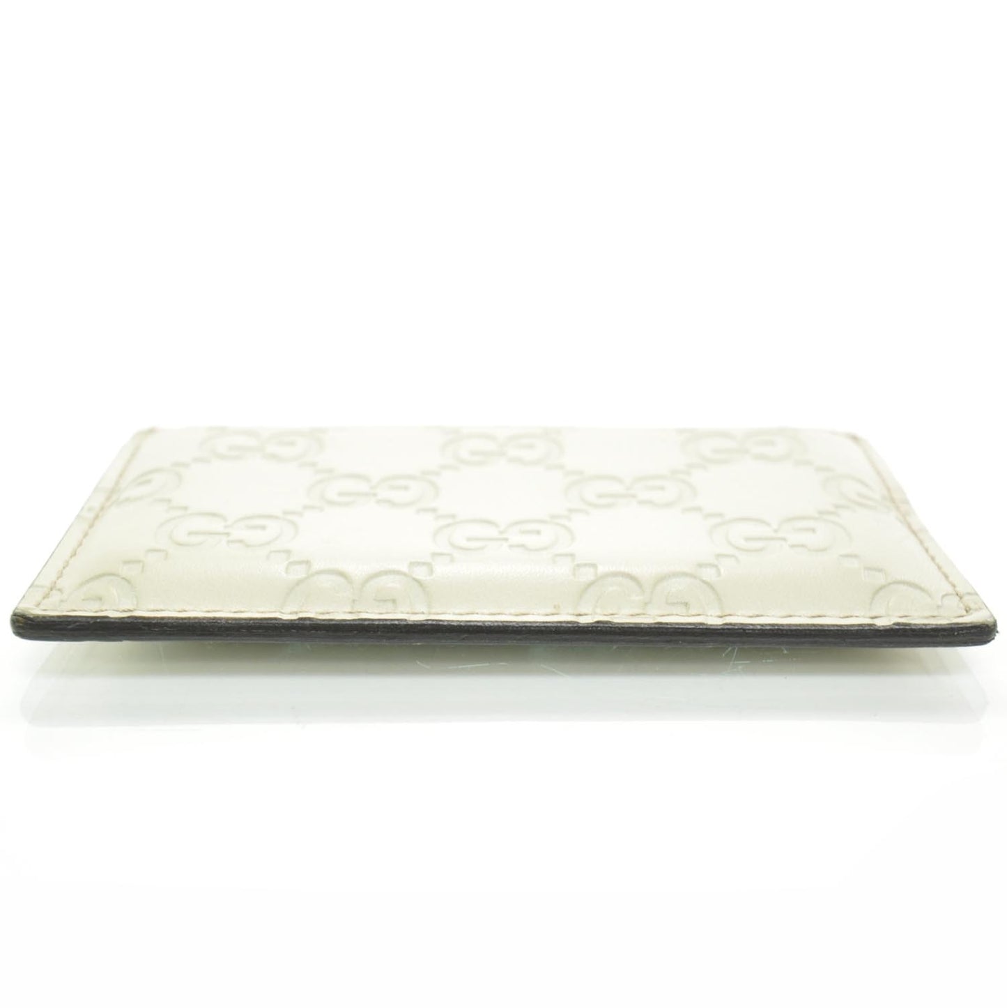 Guccissima Card Case Holder White