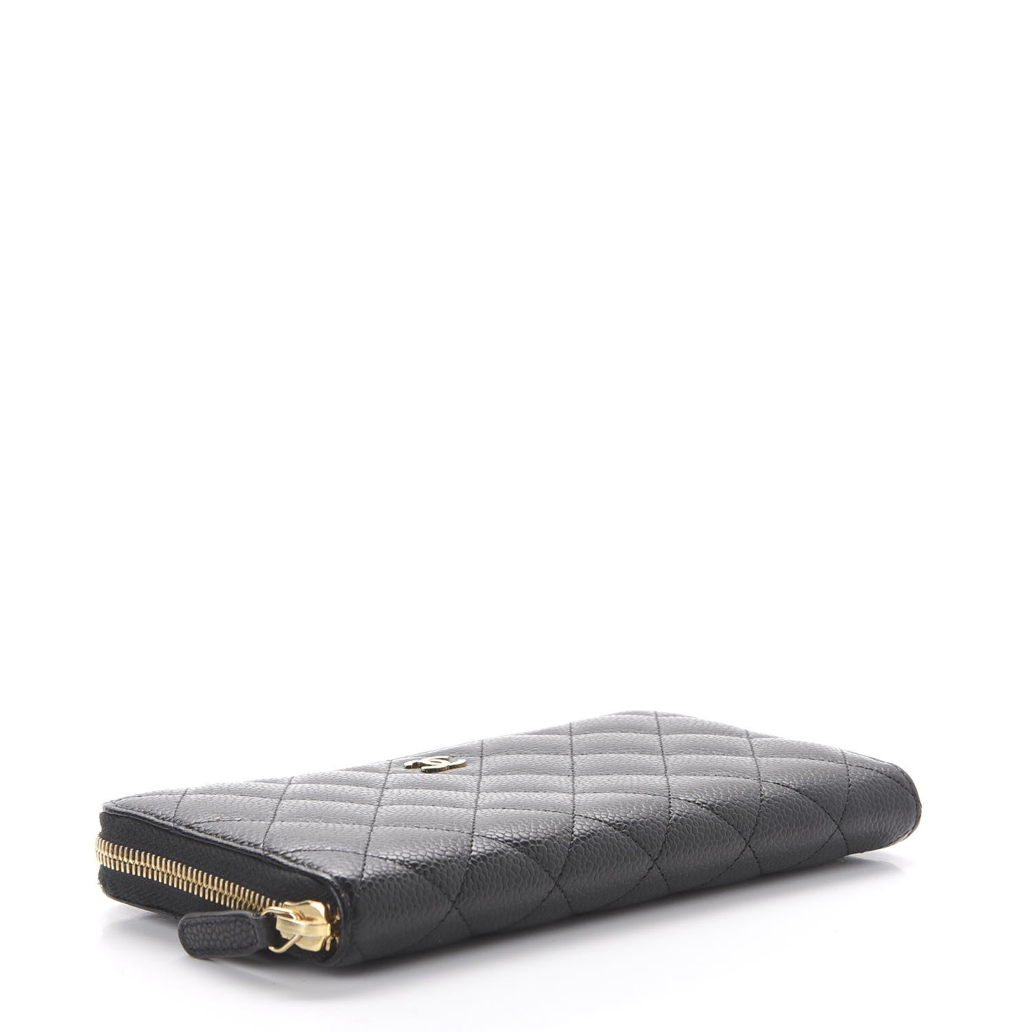 Chanel Caviar Quilted Large Gusset Zip Around Wallet Black 4 of 11