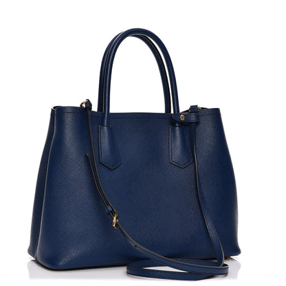 Prada Saffiano Cuir Medium Double Bag Inchiostro 4 of 7