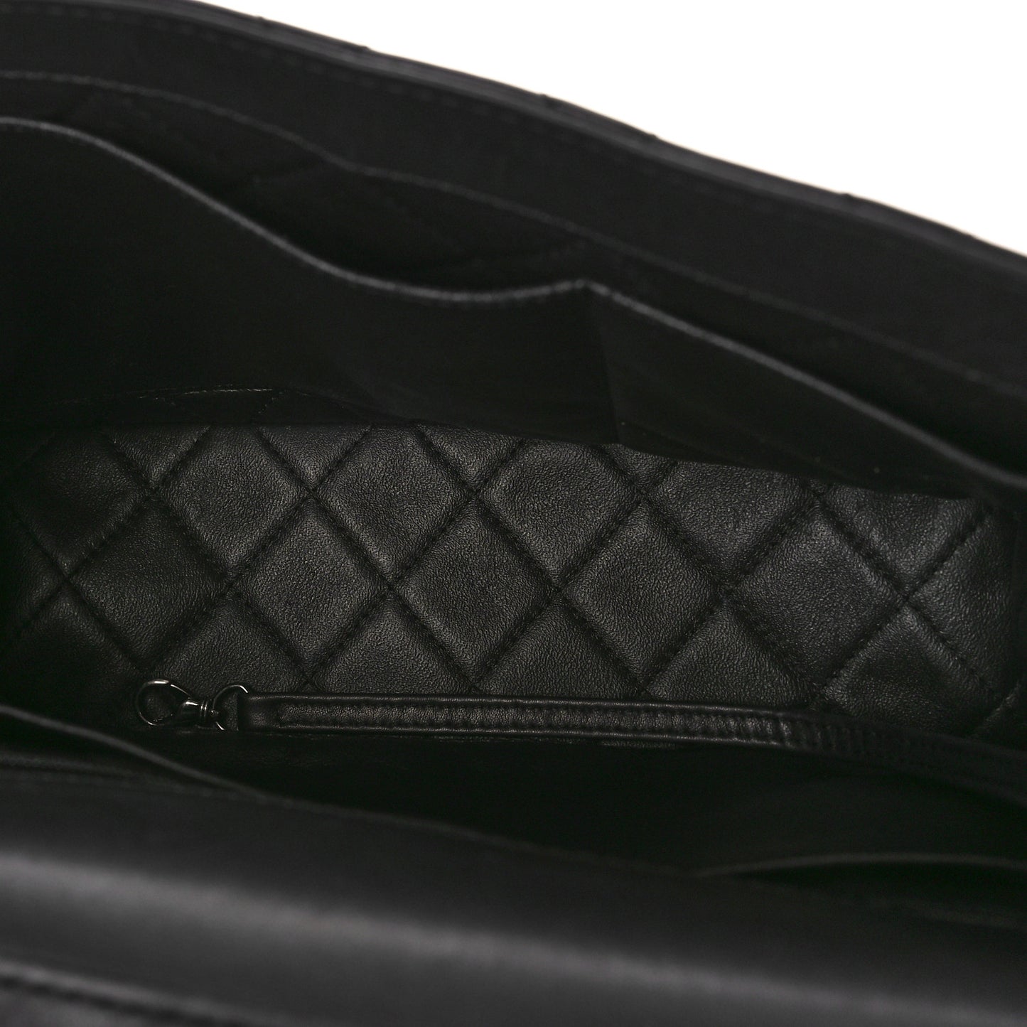 Calfskin Stitched Large Urban Luxury Top Handle Bag Black
