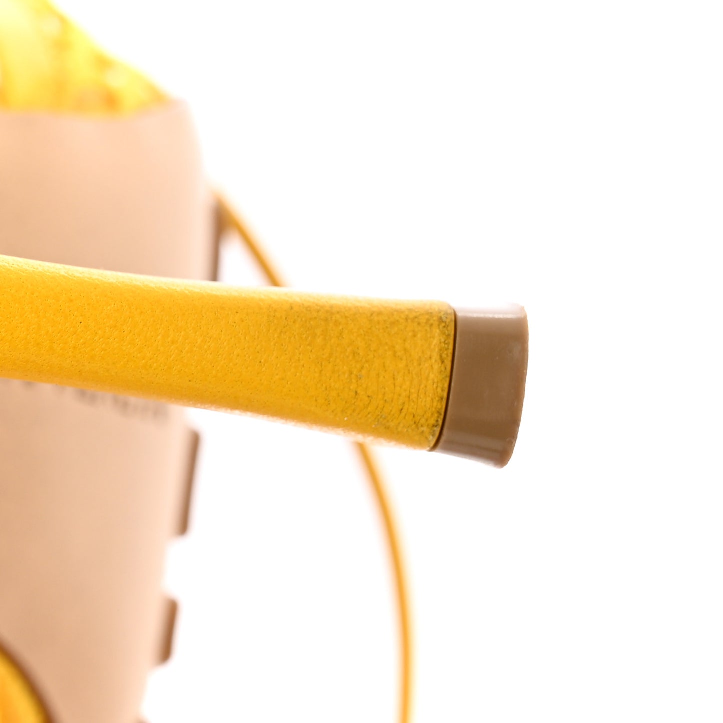 Mesh Nappa Stretch Ankle Tie Sandals 38 Egg Yolk 38