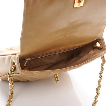 Chanel Lambskin Flap Shoulder Bag Beige 5 of 10