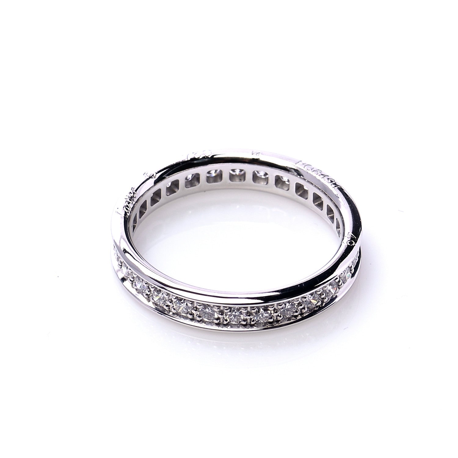Cartier 18K White Gold Diamond Ballerine Wedding Band Ring 49 5 5 of 8