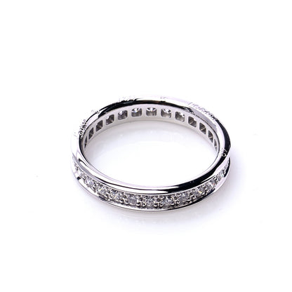 Cartier 18K White Gold Diamond Ballerine Wedding Band Ring 49 5 5 of 8
