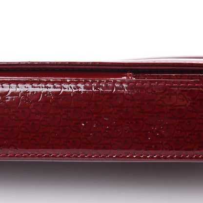 Christian Dior Patent Trotter Maris Pearl Shoulder Bag Dark Red 8 of 11