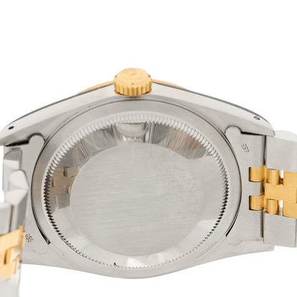 Rolex Stainless Steel 18K Yellow Gold 36mm Oyster Perpetual Datejust Watch Champagne 16233 4 of 4