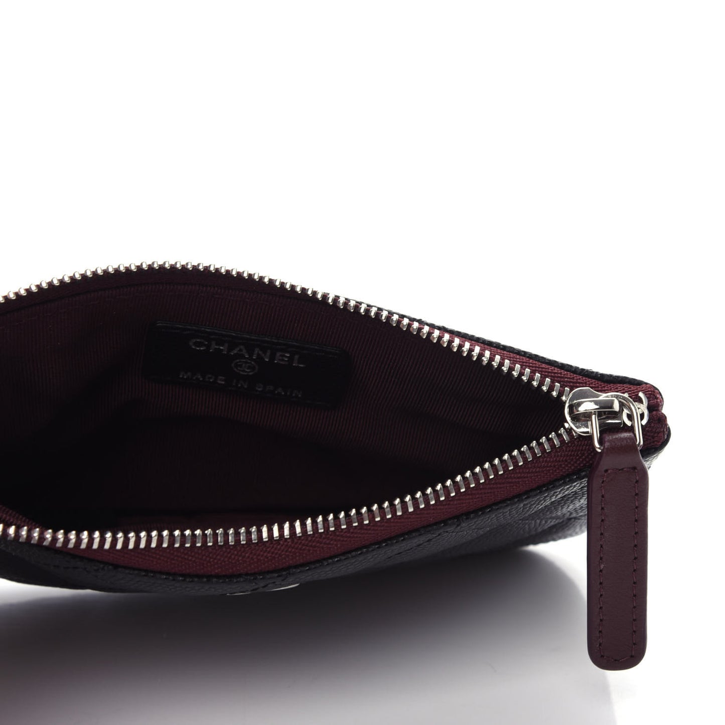 Caviar Quilted Small Cosmetic Case Black