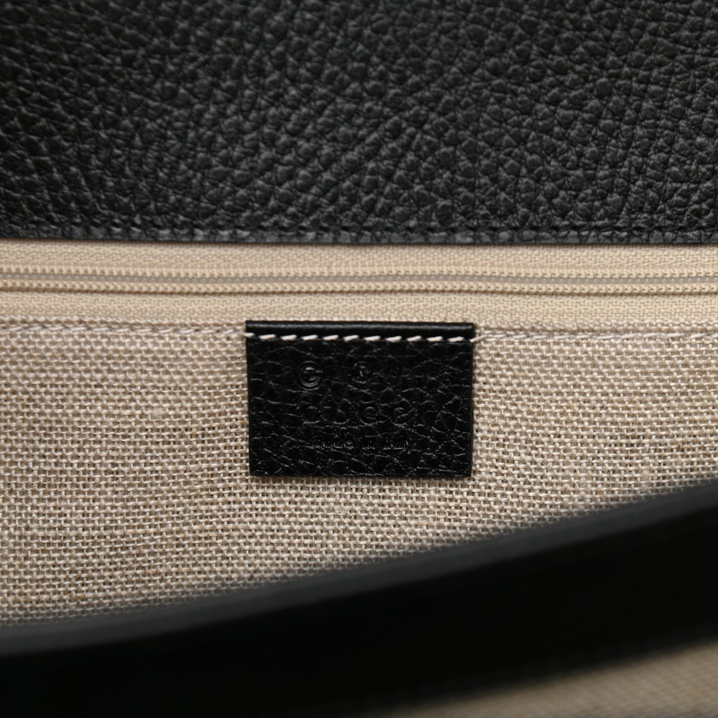 Dollar Calfskin Interlocking G Shoulder Bag Black