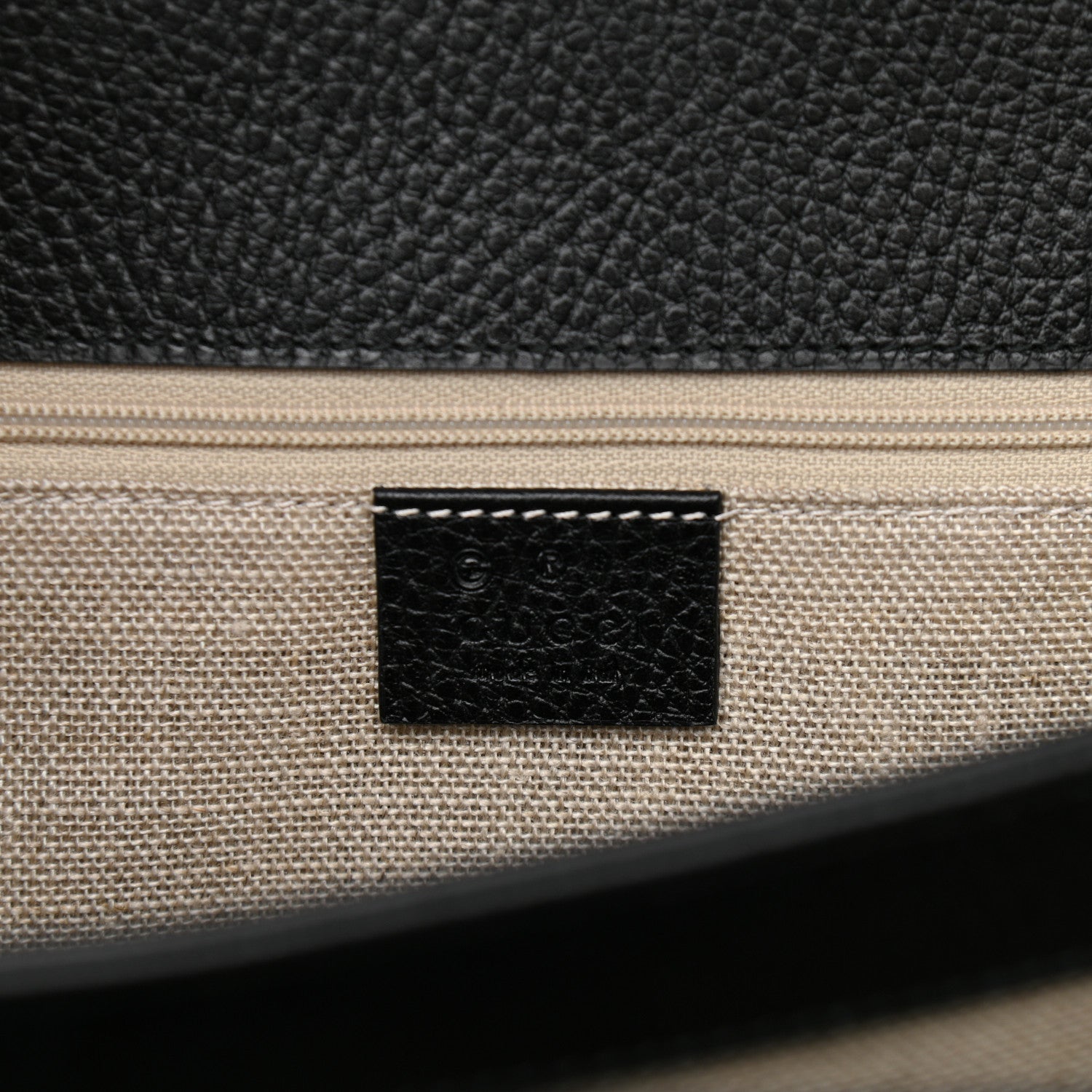 Gucci Dollar Calfskin Interlocking G Shoulder Bag Black 6 of 11